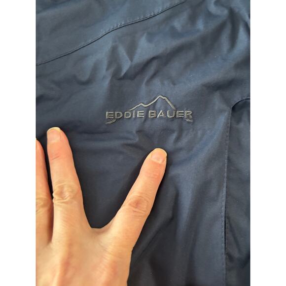 Eddie Bauer sz M mens weatheredge rain jacket river blue/grey outdoors gorpcore - Picture 7 of 13